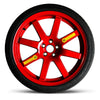 18" EZ Spare Alloy Wheel with a 145/45R18 compact spare tire is intended for temporary use. 