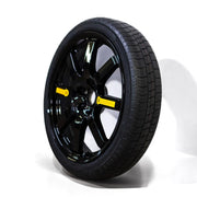 Alternative side-angle view of the EZ Spare Wheel 195/55R20 in black alloy, showing the durable alloy construction.