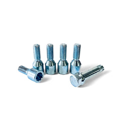 Set of 5 durable lug bolts with a Torx key included for secure installation of the EZ Spare Wheel. These bolts are designed to fit specific vehicle makes and models that have a 5-lug configuration, ensuring reliable and easy mounting.