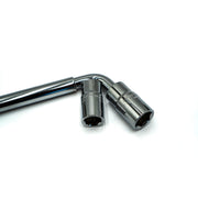 A close-up view of EZ Spare hex steel socket sizes: 17mm, 19mm, 21mm, and 23mm.