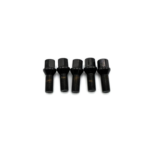 Set of 14x1.25 black wheel bolts included with EZ Spare Wheel kit, designed to replace factory bolts for secure and proper installation
