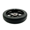 Back view of EZ Spare Wheel and Tire showing bolt pattern and hub area for universal 5-lug vehicle compatibility