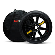 20-inch EZ Spare Wheel with T145/65R20 compact spare tire and premium carrying bag for Tesla Model S Performance (2012–2025).
