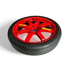 Detailed close-up side view of the spare wheel tire designed for Jeep Compass, highlighting its construction and quality.